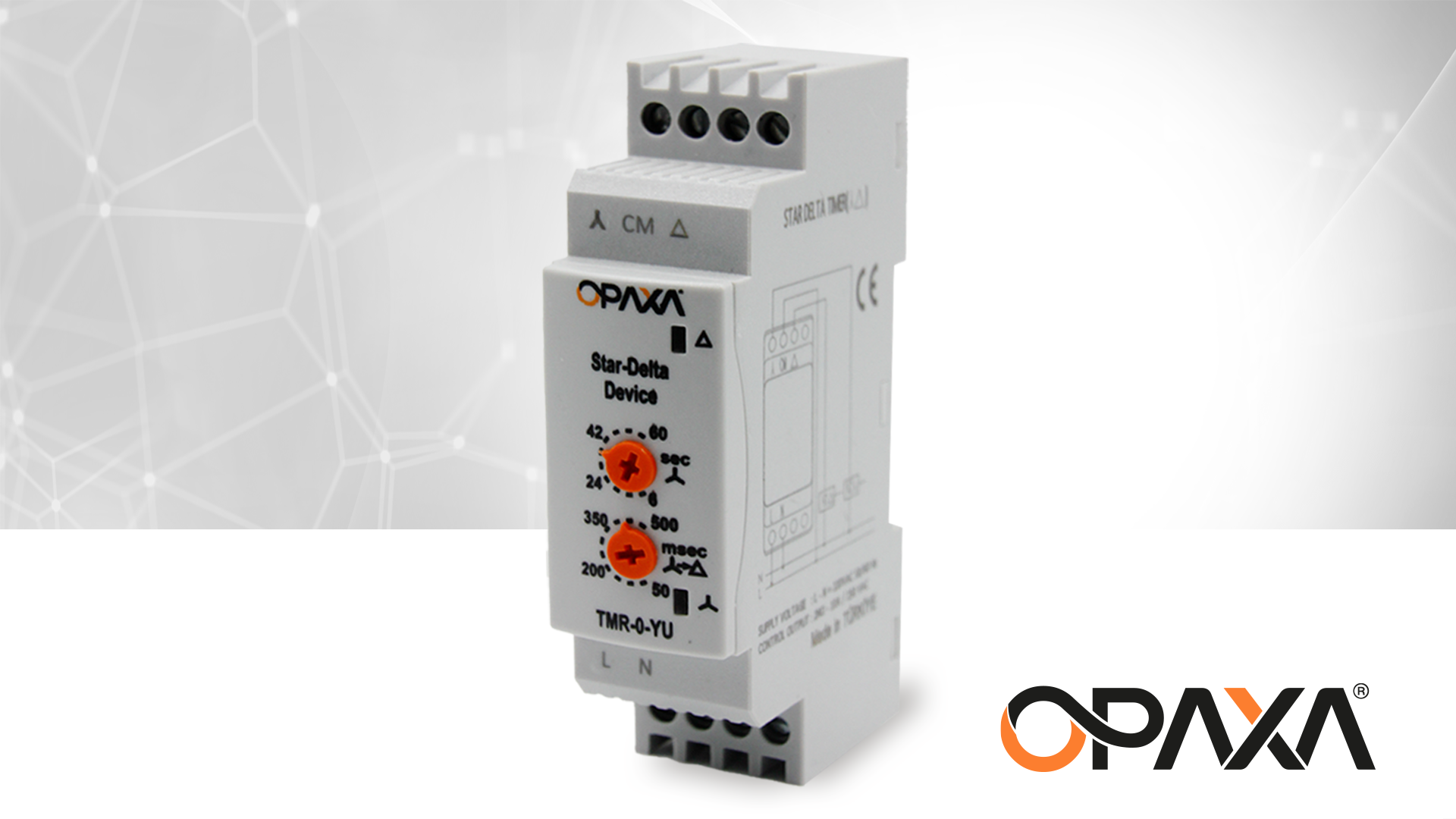 TMR-0-YU Yıldız-Üçgen Opaxa Zaman Röleleri